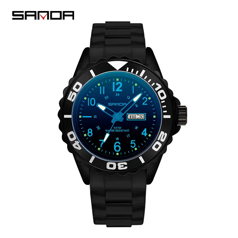 Sanda Green Quartz Casual Watch Double Display - Image 8