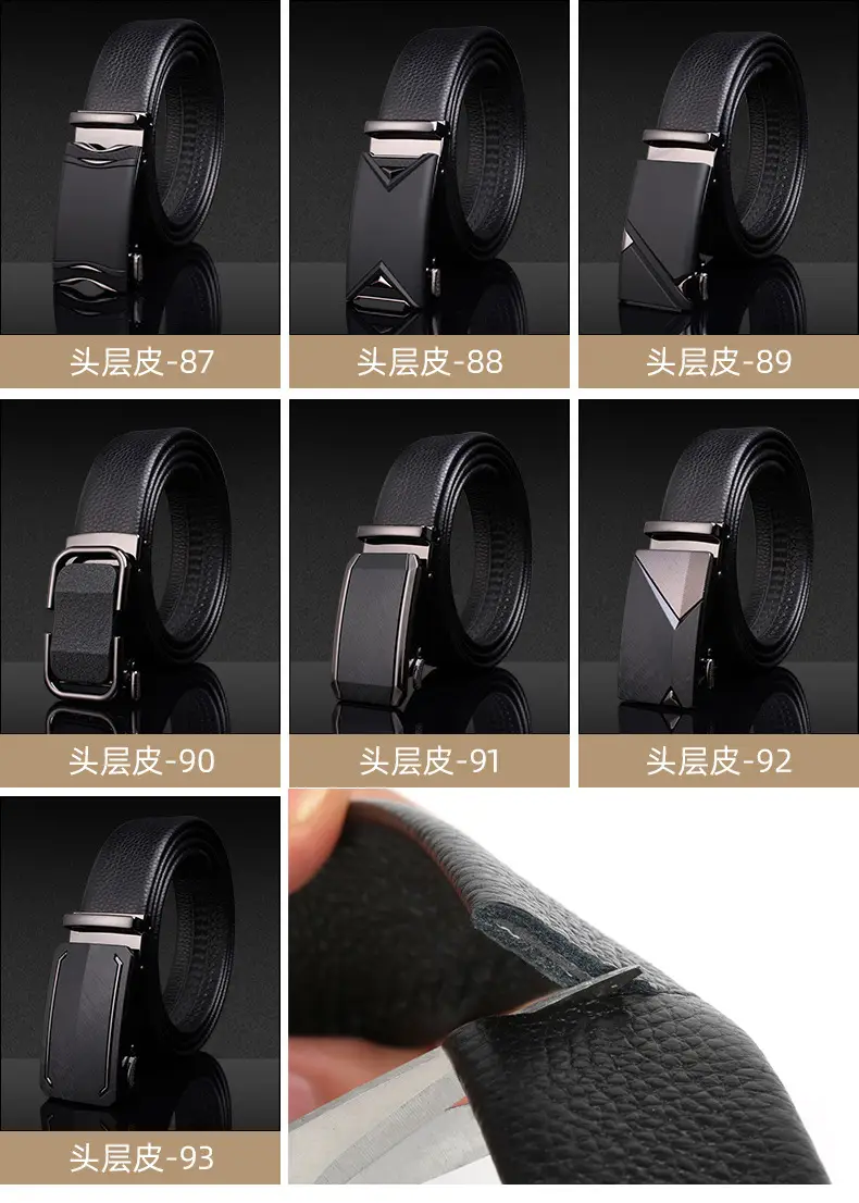 Genuine Leather Belt for Men with Automatic Buckle — feature 12