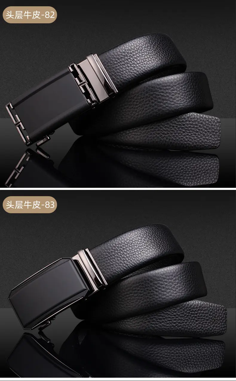 Genuine Leather Belt for Men with Automatic Buckle — feature 14