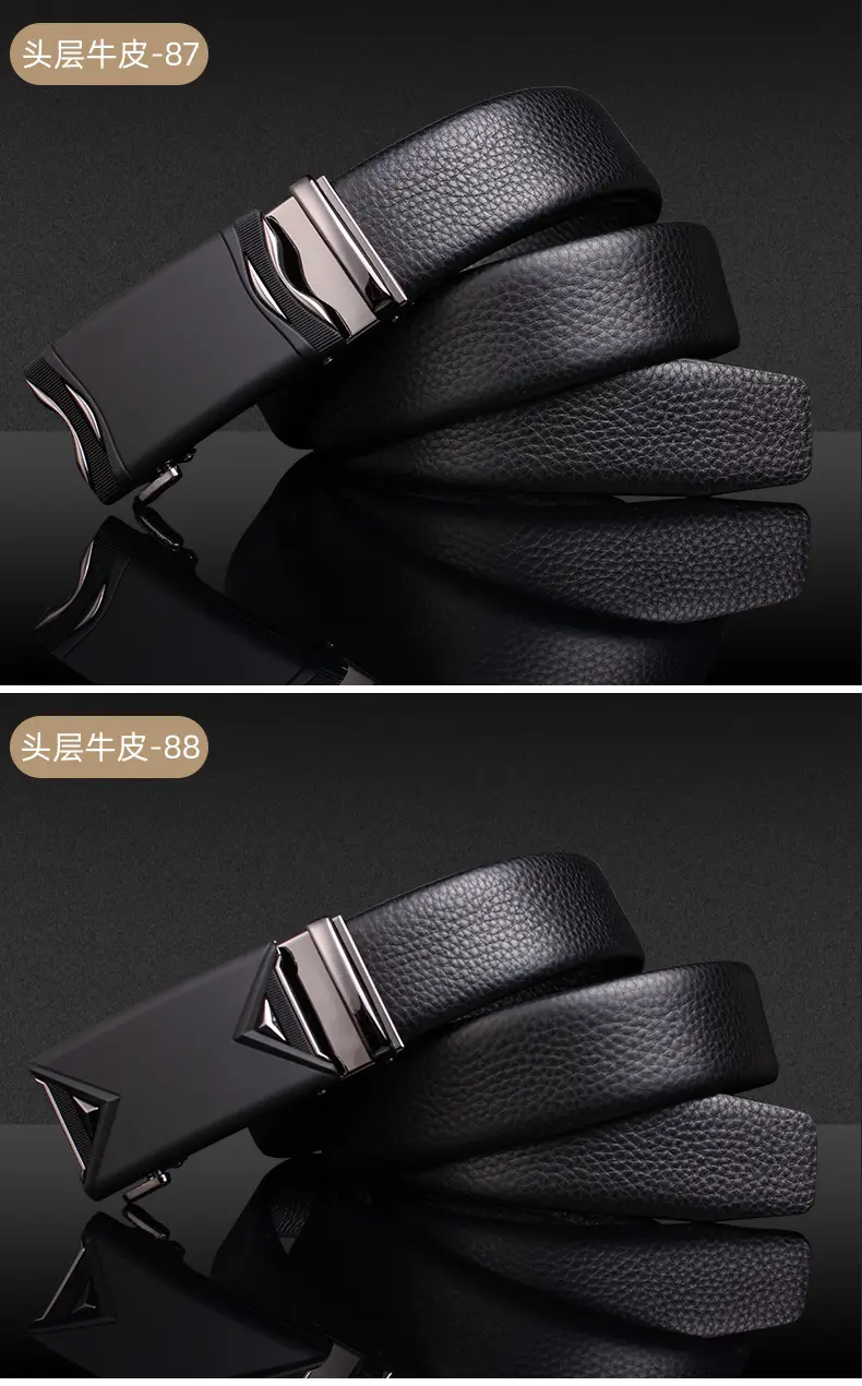 Genuine Leather Belt for Men with Automatic Buckle — feature 16