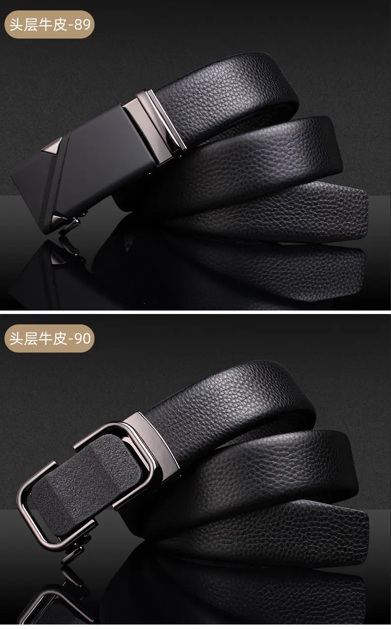 Genuine Leather Belt for Men with Automatic Buckle — feature 17