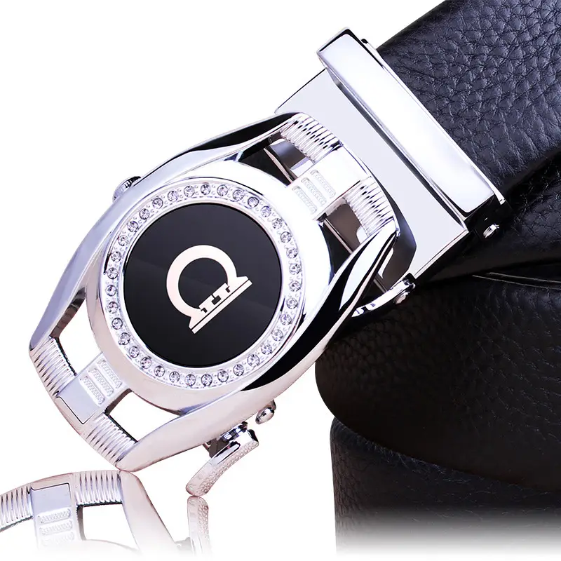 Genuine Leather Belt for Men with Automatic Buckle