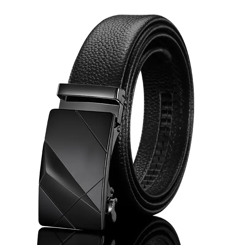 Genuine Leather Belt for Men with Automatic Buckle