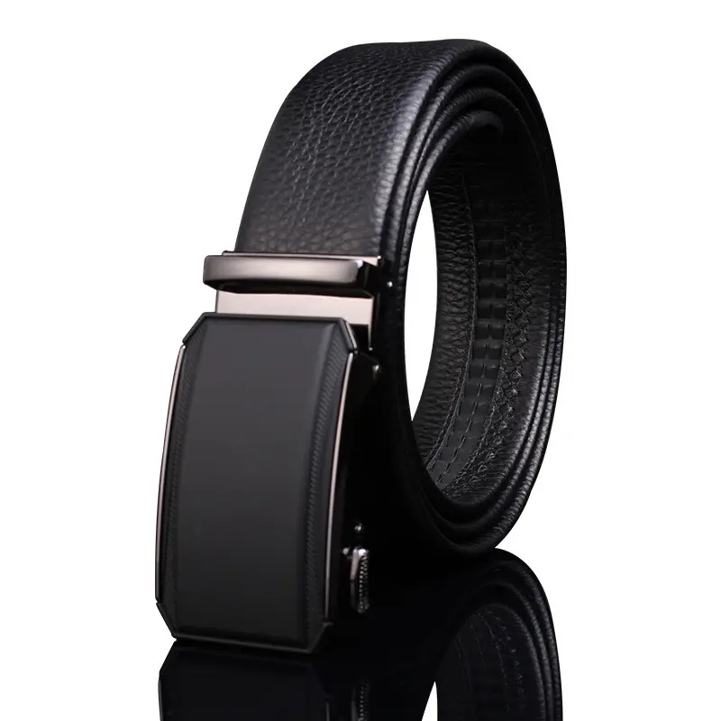 Genuine Leather Belt for Men with Automatic Buckle