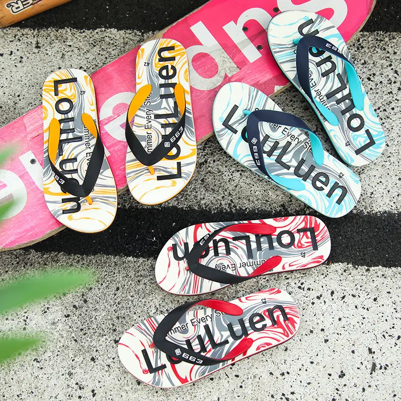 Men's Printed Flip-Flops Summer Beach Slippers