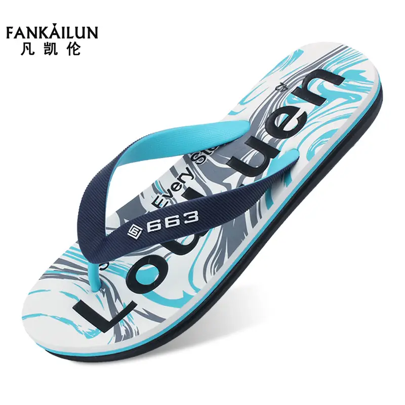 Men's Printed Flip-Flops Summer Beach Slippers