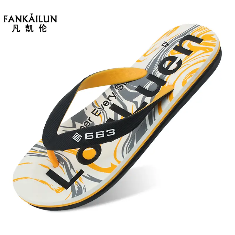 Men's Printed Flip-Flops Summer Beach Slippers