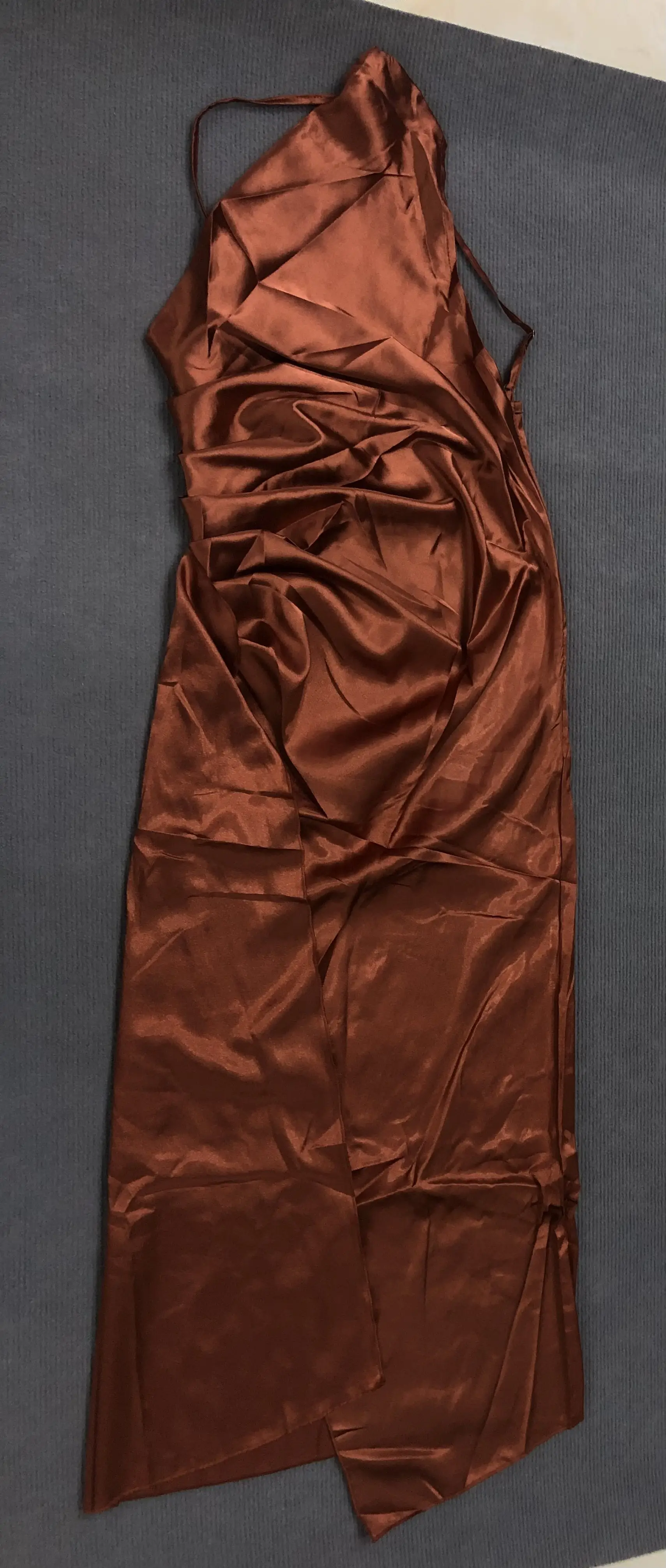2025 Satin Slim Fit Satin Dress Red — feature 10