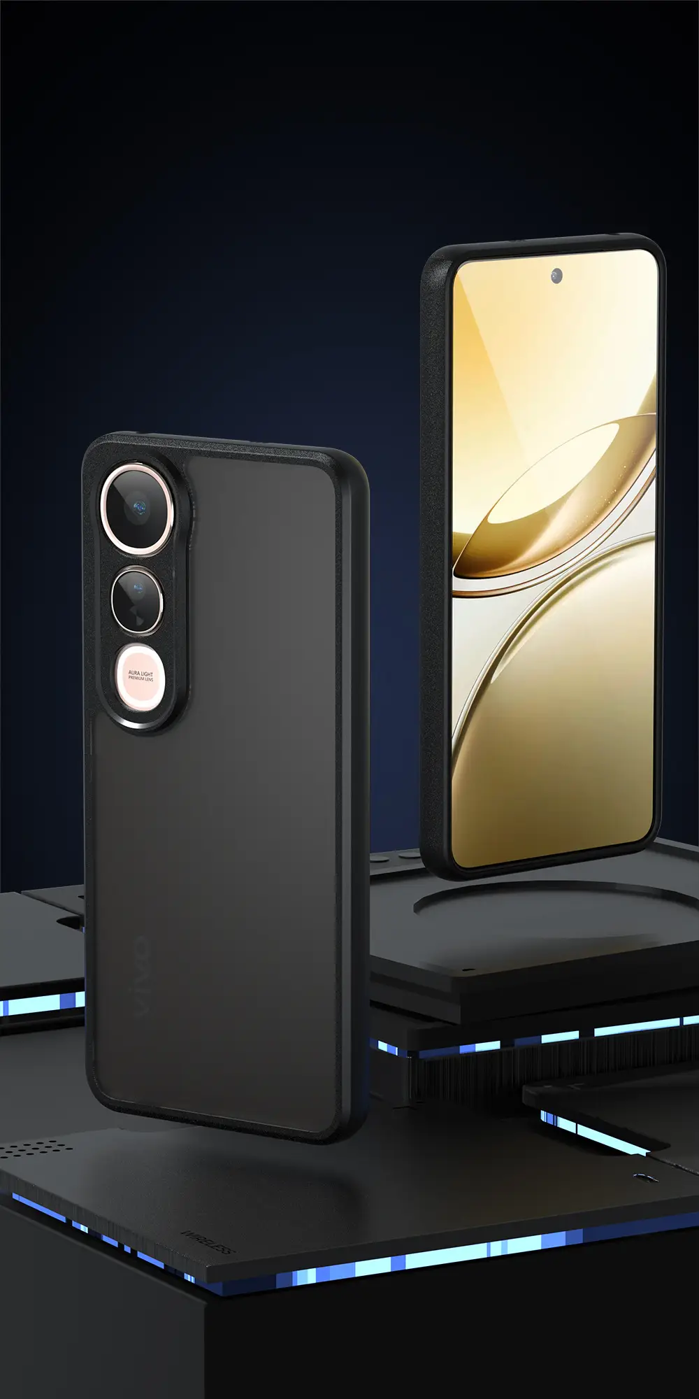 Vivo V50 Lite 3D Touch Phone Case Black Anti-Fall — feature 8