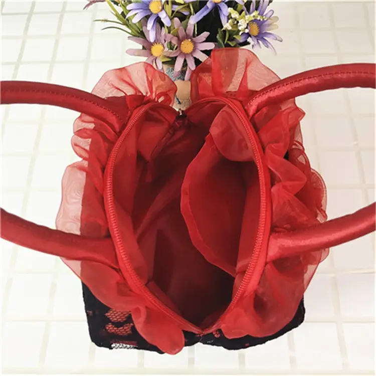 Women's Red Lace Mobile Phone Bag for Gifting - Image 6