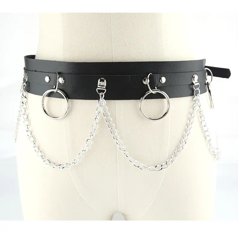 Dark Chain Punk Belt for Women Hip Hop Gothic Style
