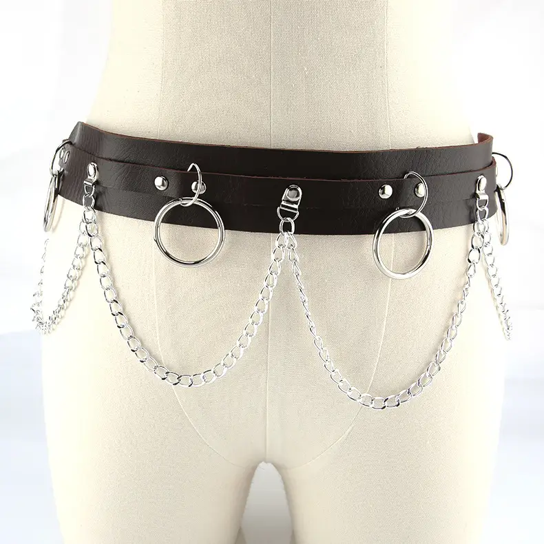 Dark Chain Punk Belt for Women Hip Hop Gothic Style