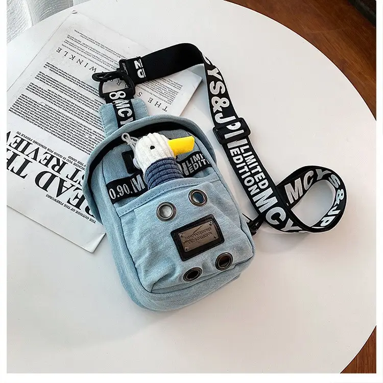 Women's Blue Plush Bear Crossbody Bag - Image 5