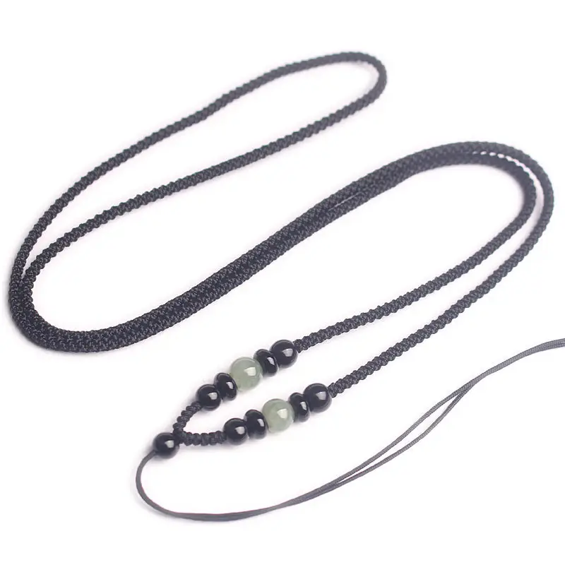 23mm Adjustable Black Rope Necklace for Men Women - Image 8