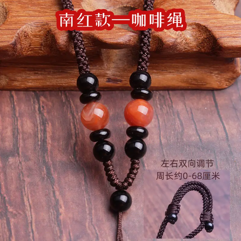 23mm Adjustable Black Rope Necklace for Men Women - Image 2
