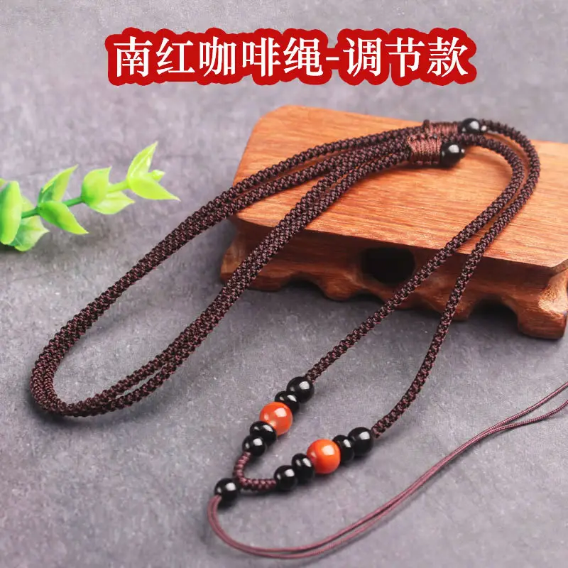 23mm Adjustable Black Rope Necklace for Men Women - Image 3