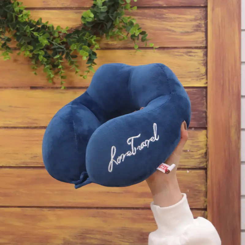 Orange U-Shaped Student Neck Pillow for Travel - Image 13