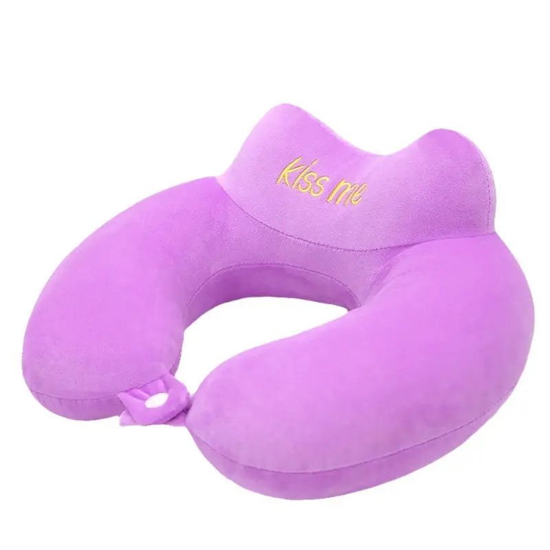 Orange U-Shaped Student Neck Pillow for Travel - Image 14