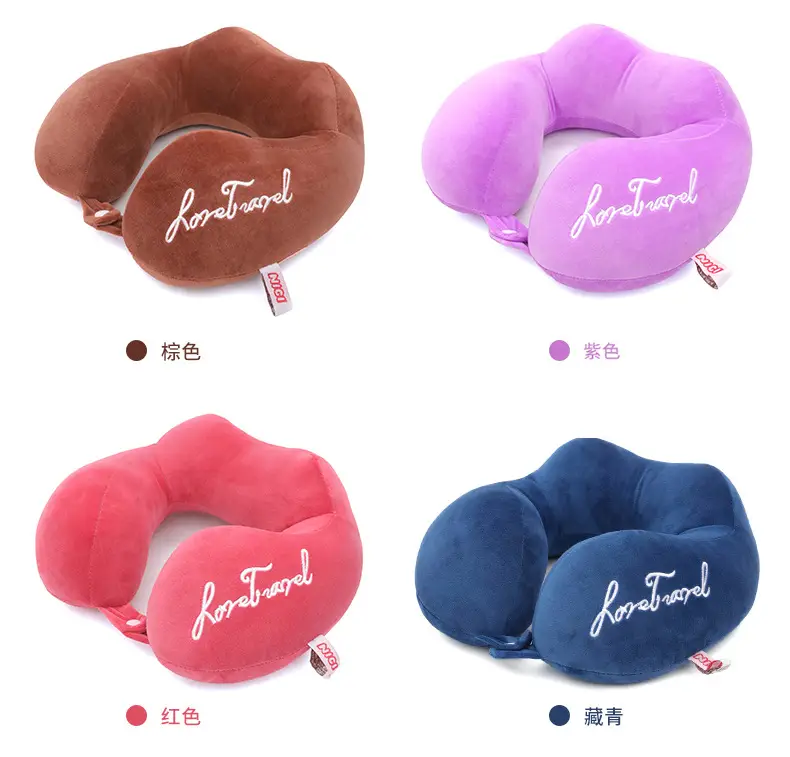 Orange U-Shaped Student Neck Pillow for Travel — feature 138