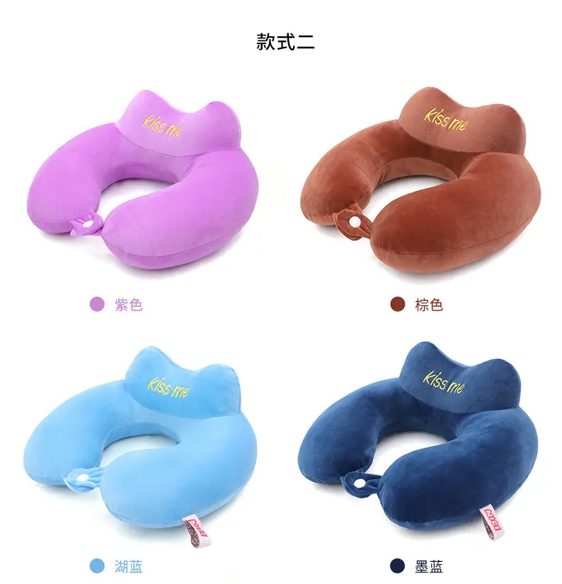 Orange U-Shaped Student Neck Pillow for Travel — feature 139