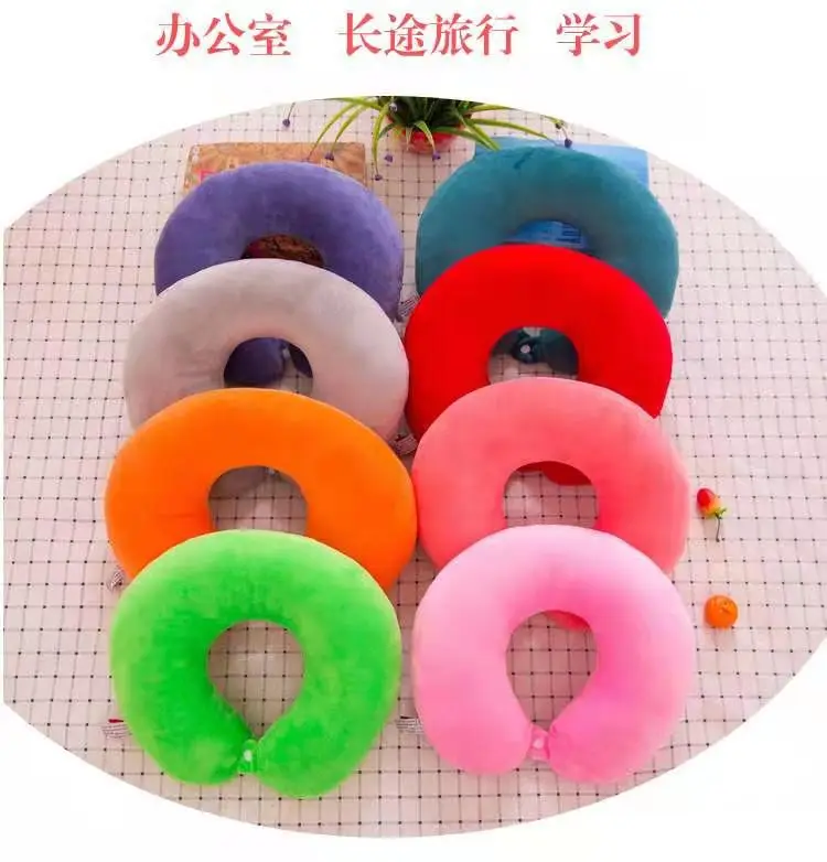 Orange U-Shaped Student Neck Pillow for Travel — feature 147