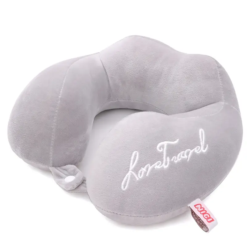 Orange U-Shaped Student Neck Pillow for Travel - Image 3