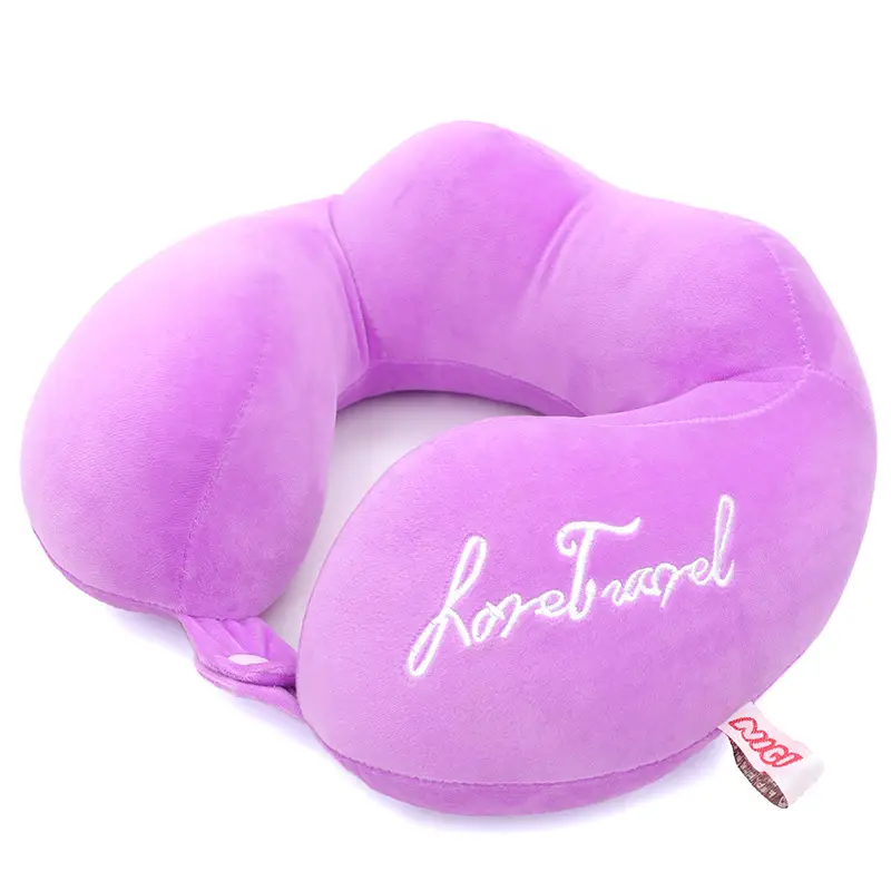 Orange U-Shaped Student Neck Pillow for Travel - Image 6