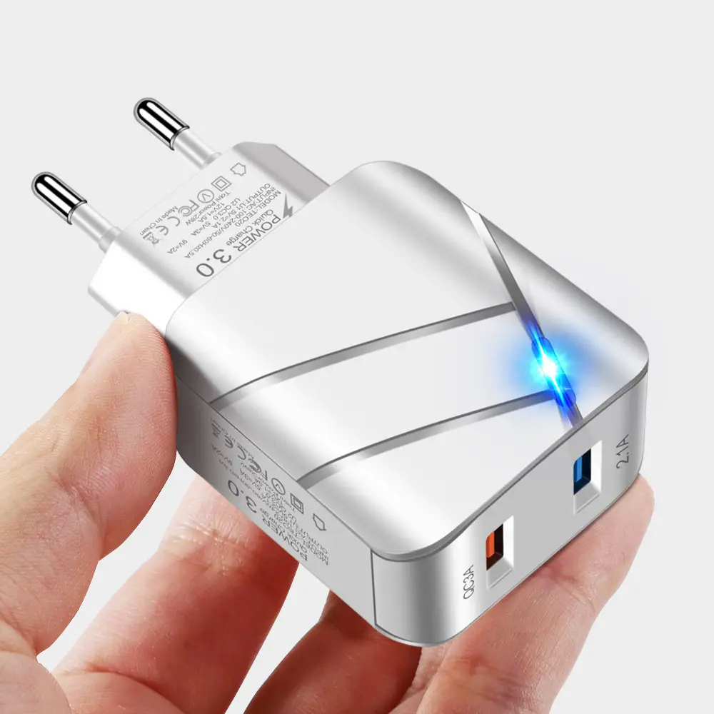 Fast Charging USB Mobile Charger Dual Port European Plug - Image 4