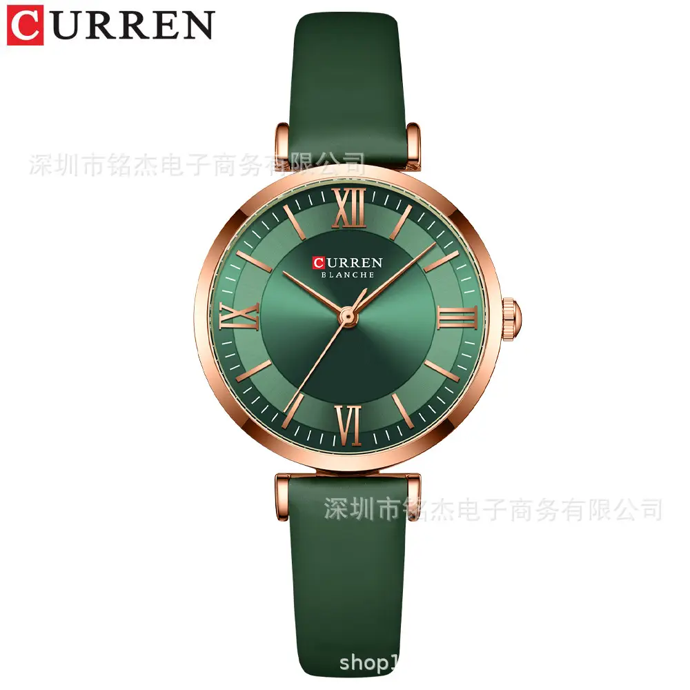 CURREN Women's Green Roman Dial Quartz Watch - Image 8