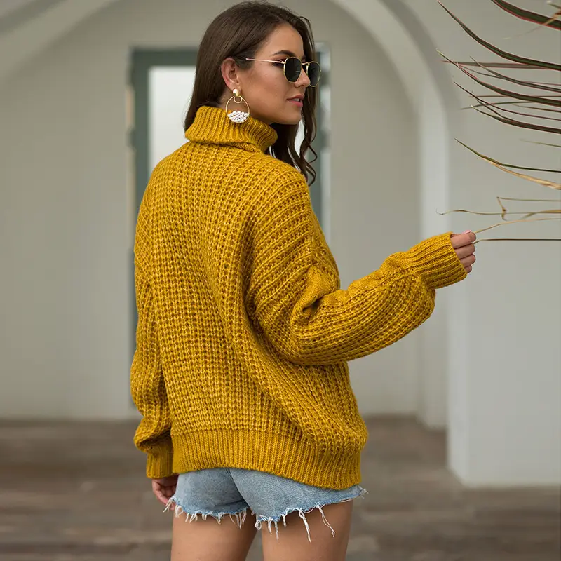 Women's 2025 Twist Turtleneck Sweater Pink - Image 10