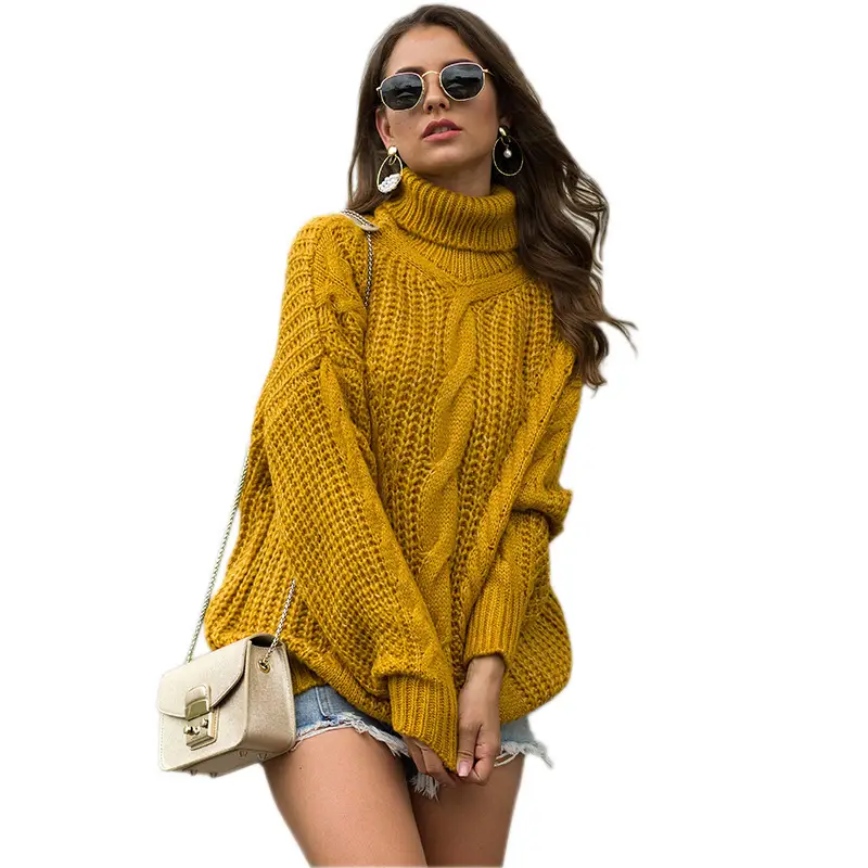 Women's 2025 Twist Turtleneck Sweater Pink - Image 11