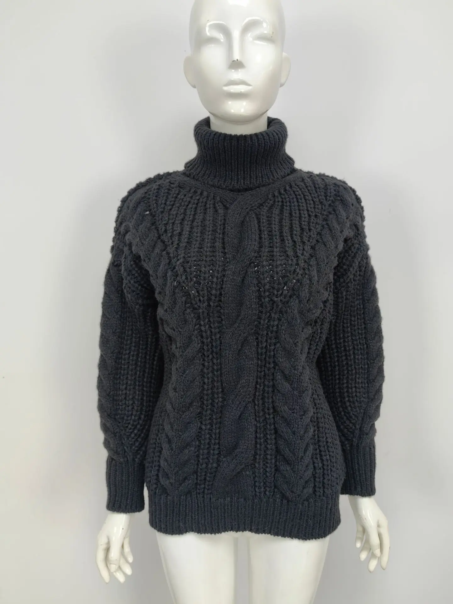 Women's 2025 Twist Turtleneck Sweater Pink — feature 20