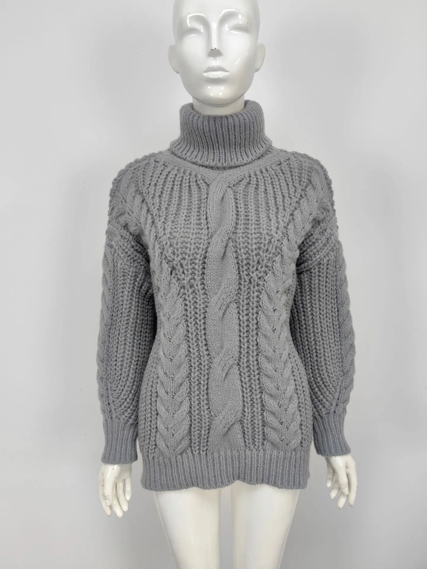 Women's 2025 Twist Turtleneck Sweater Pink — feature 31