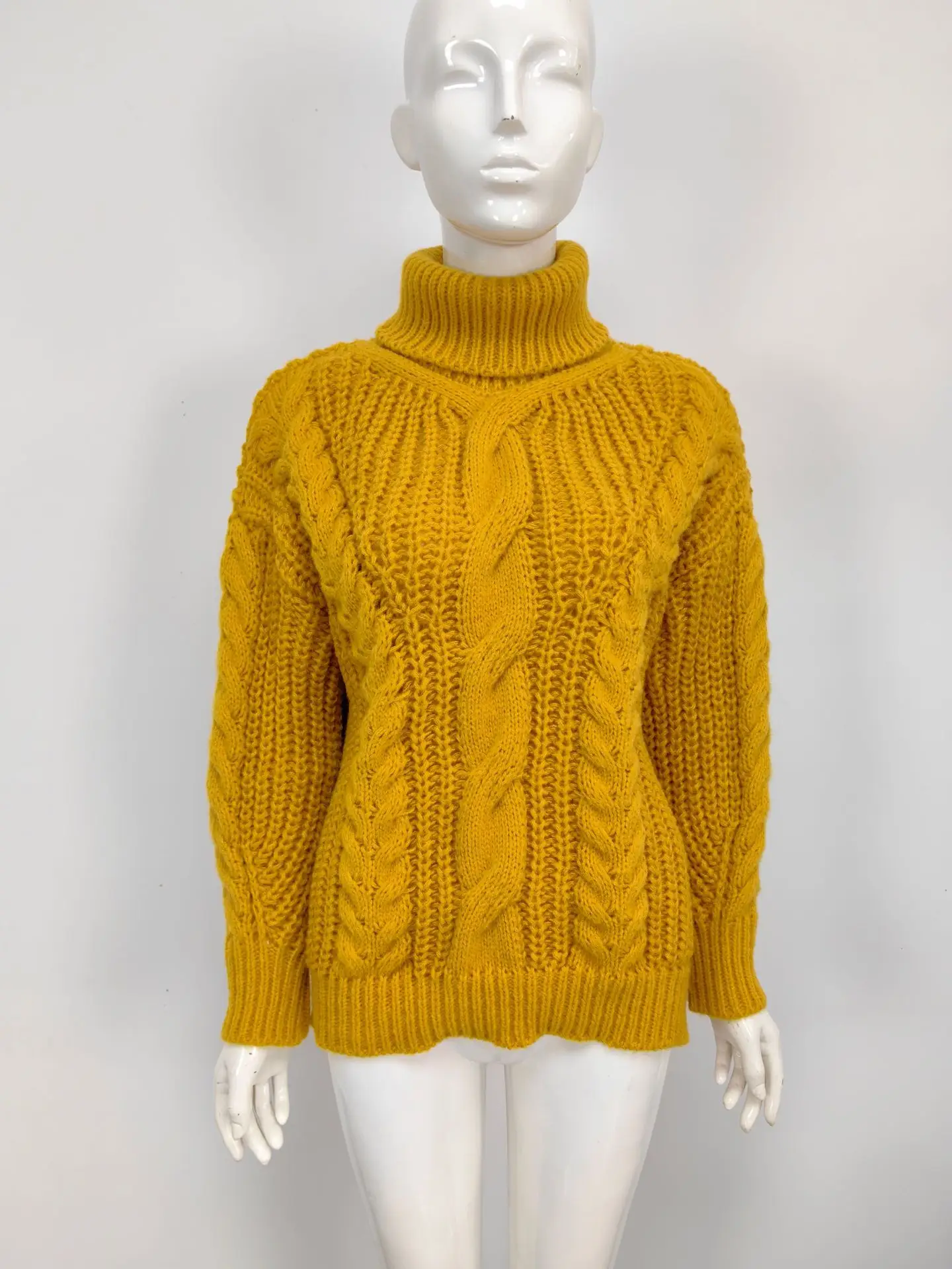 Women's 2025 Twist Turtleneck Sweater Pink — feature 4