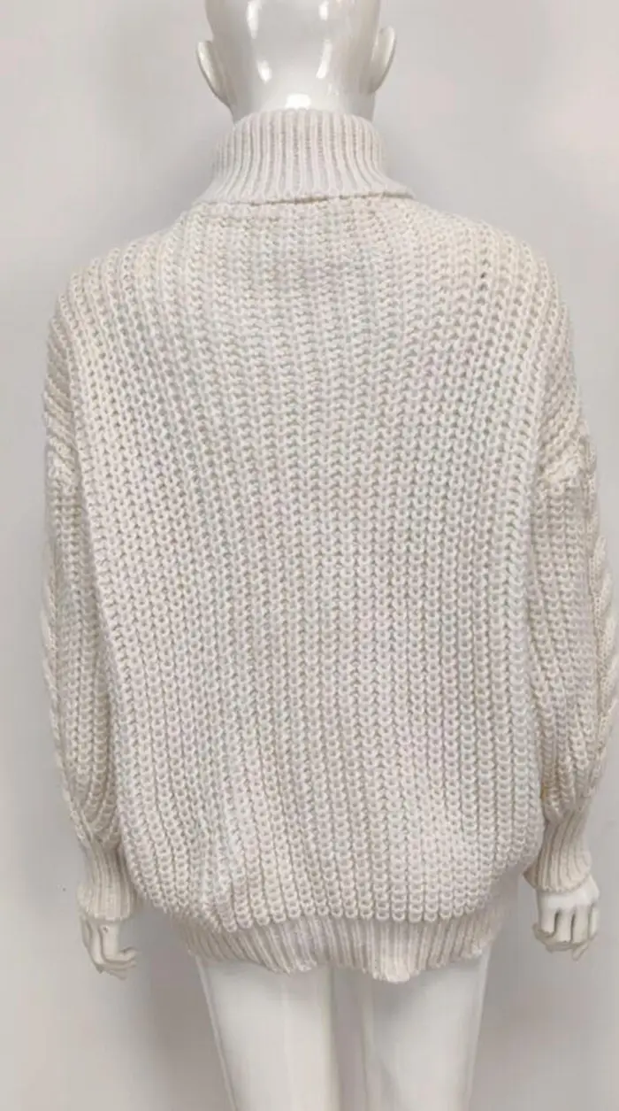 Women's 2025 Twist Turtleneck Sweater Pink — feature 42