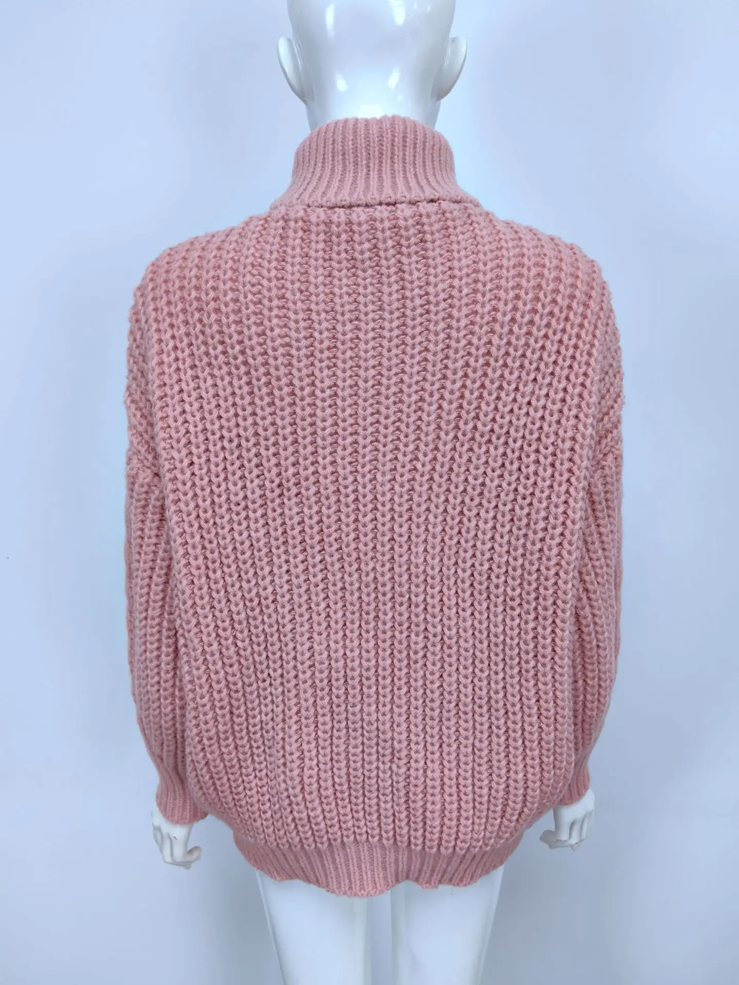 Women's 2025 Twist Turtleneck Sweater Pink — feature 47