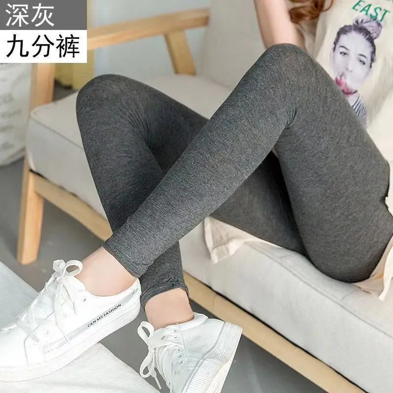 Women's Thin Fleece Leggings Black White Pair - Image 11