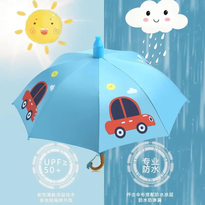 Children's Dinosaur Cartoon Umbrella Blue 86cm - Image 11