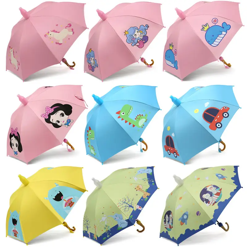 Children's Dinosaur Cartoon Umbrella Blue 86cm - Image 12