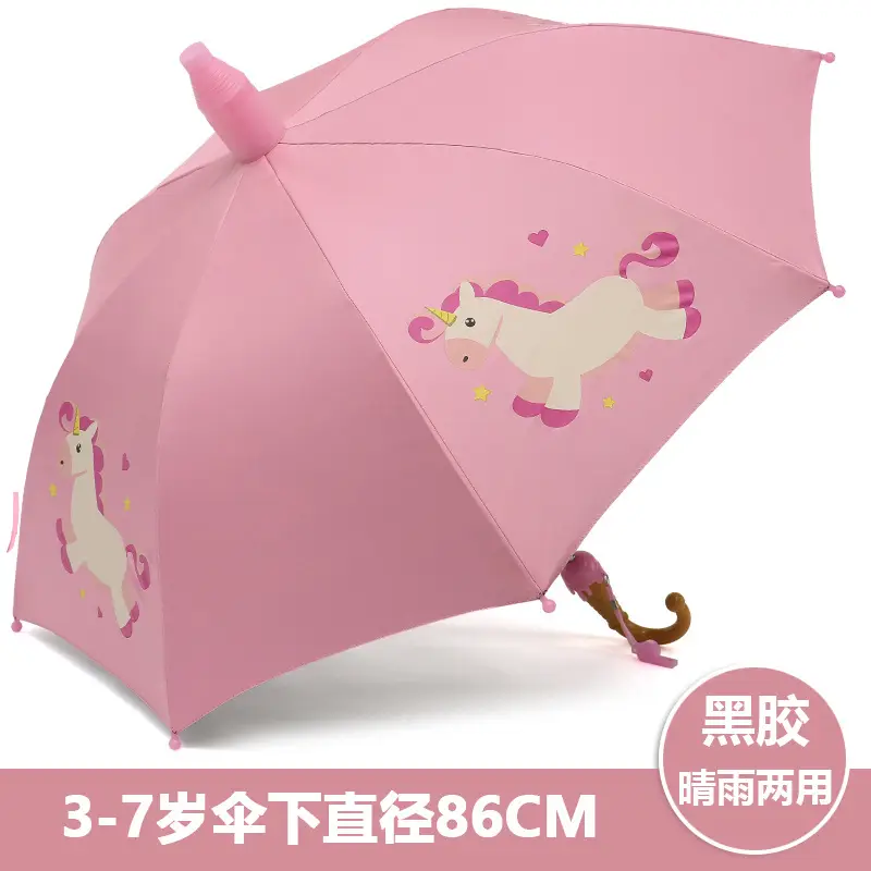Children's Dinosaur Cartoon Umbrella Blue 86cm - Image 6