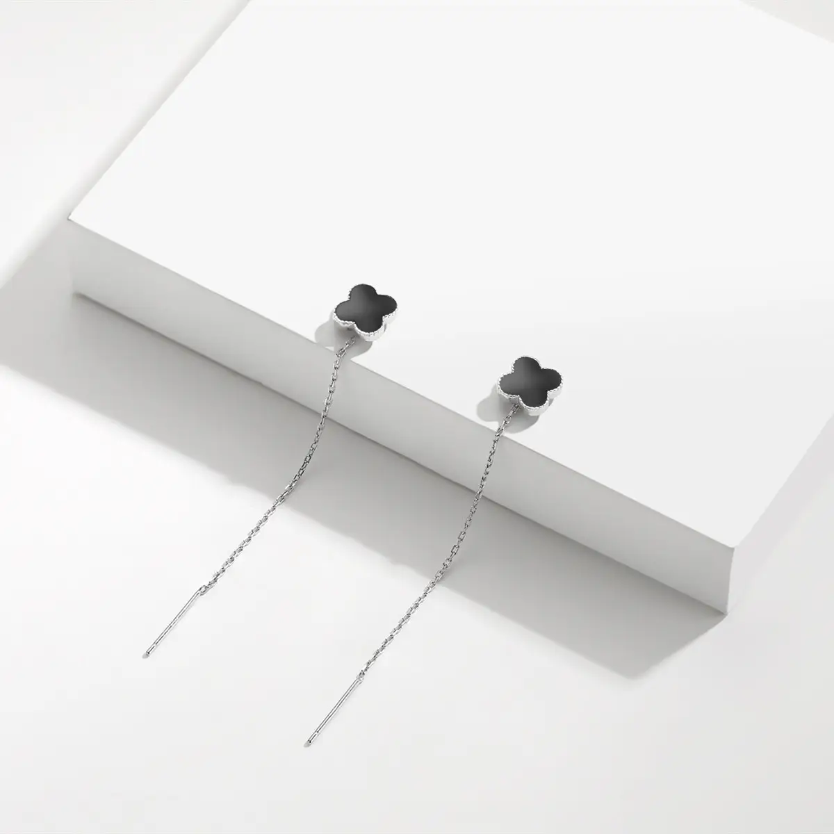 Sterling Silver Four-Leaf Clover Earrings Set - Image 7