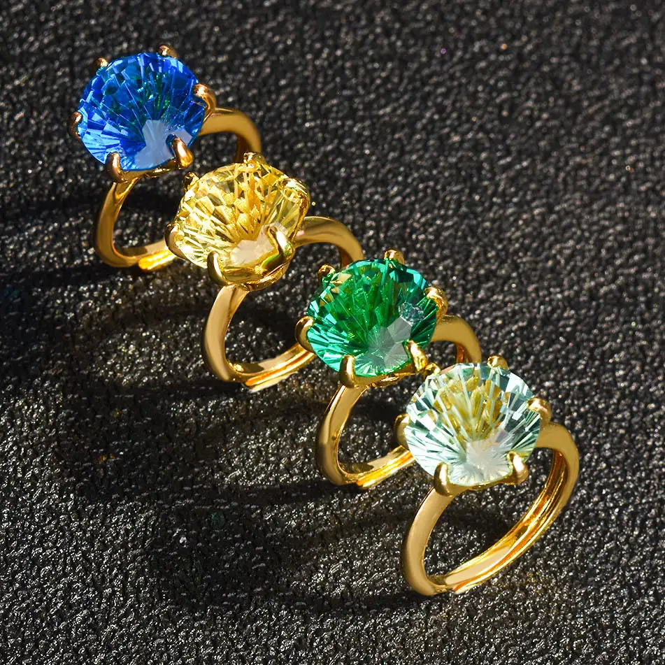 Green Citrine Open Ring for Women Seiko Style — feature 4