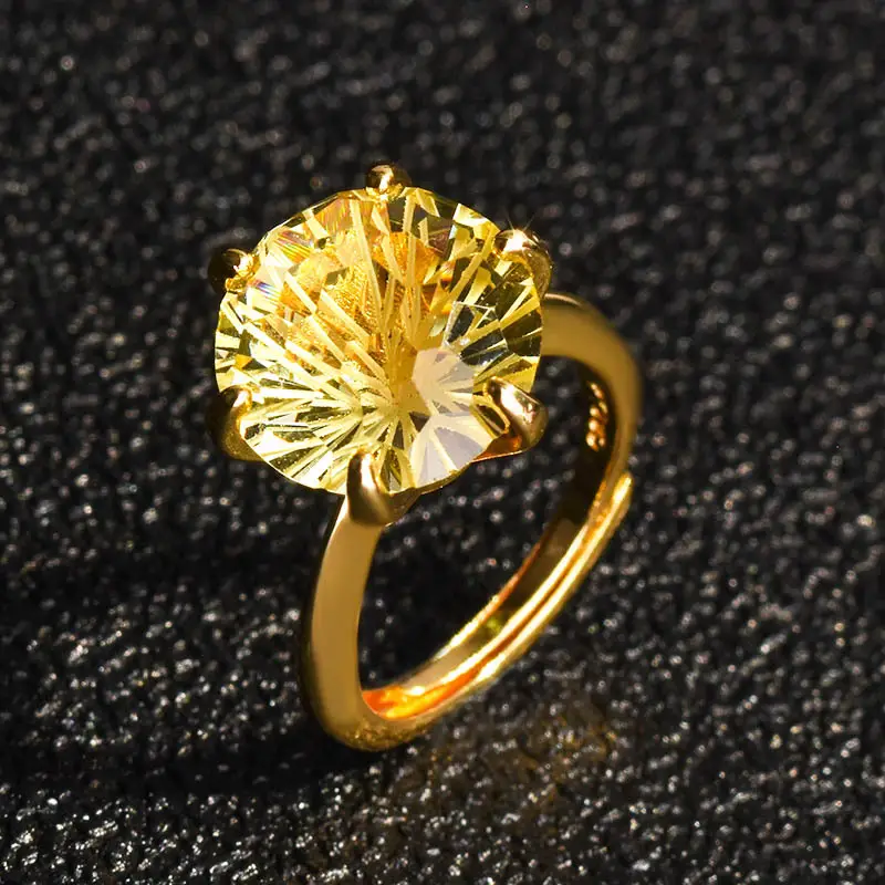Green Citrine Open Ring for Women Seiko Style — feature 7