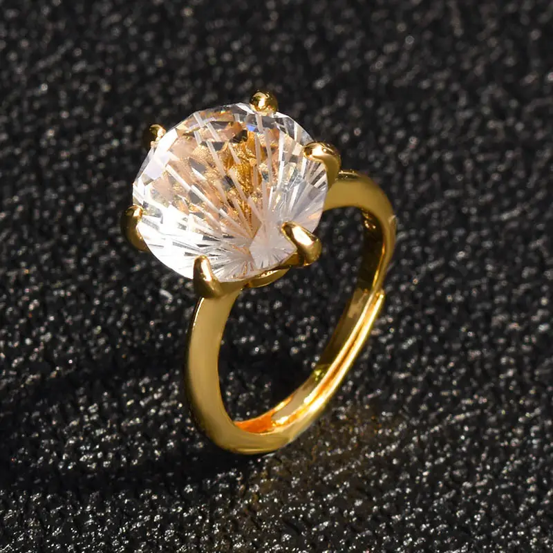 Green Citrine Open Ring for Women Seiko Style - Image 3