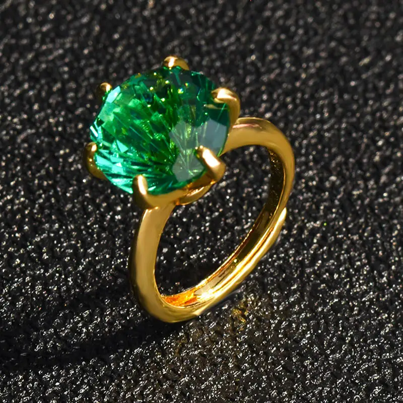 Green Citrine Open Ring for Women Seiko Style - Image 8