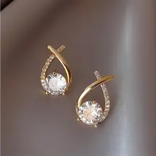 Qiao Lanxuan Japanese Korean New S925 Silver Plated Earrings Round Chain Small Smiley Personality Ear Ring Rose Gold Ear Buckle — feature 33