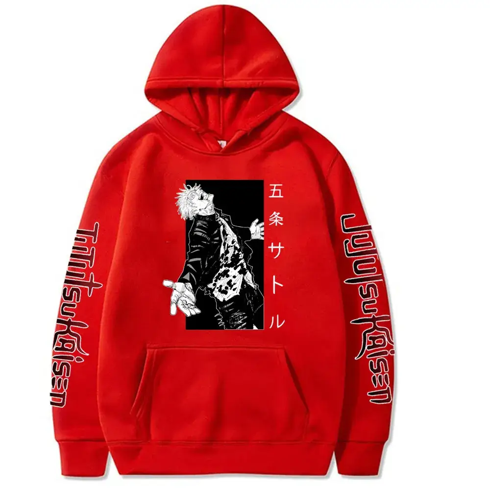 Men's Black Jujutsu Kaisen Hoodie with Spell Return Design - Image 9