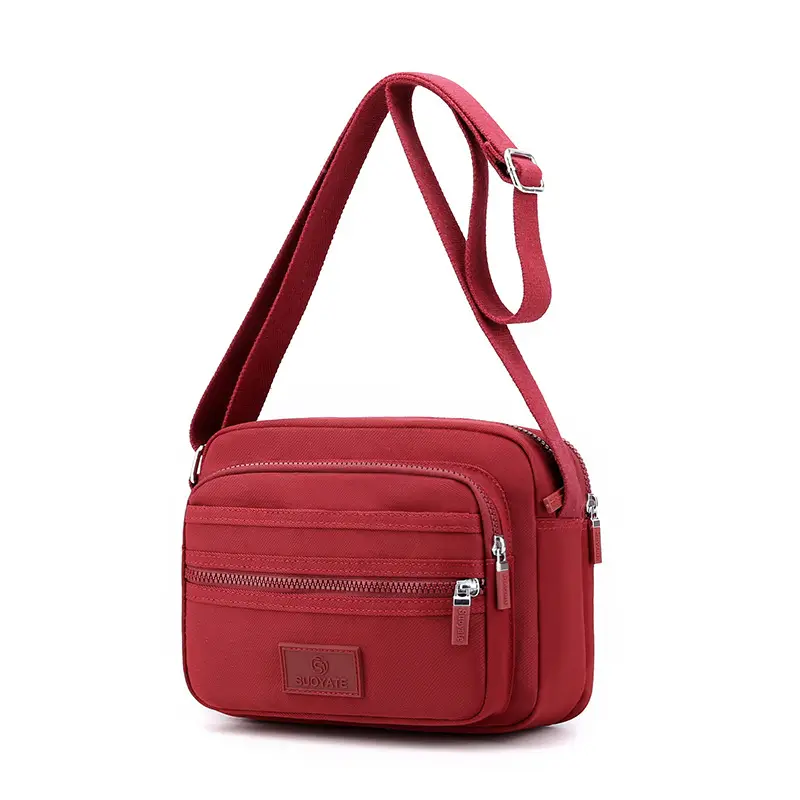 Women's Pink Five-Layer Crossbody Wallet Bag - Image 11