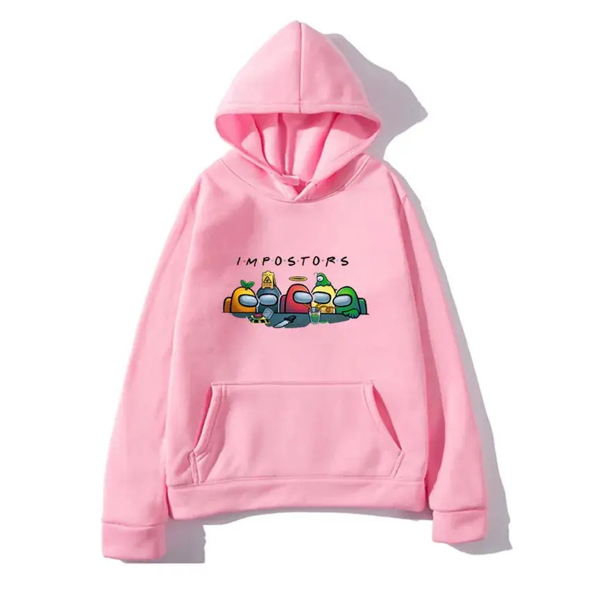 Men Grey Hoodie with "IMPOSTORS" Graphic Print - Image 15