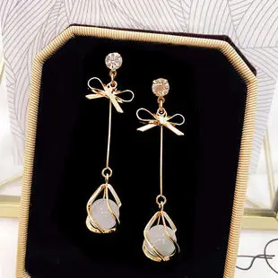 925 Silver Pin Cat's Eye Earrings for Women — feature 1